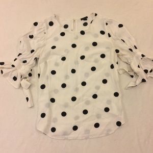 Ann Taylor polka dot blouse